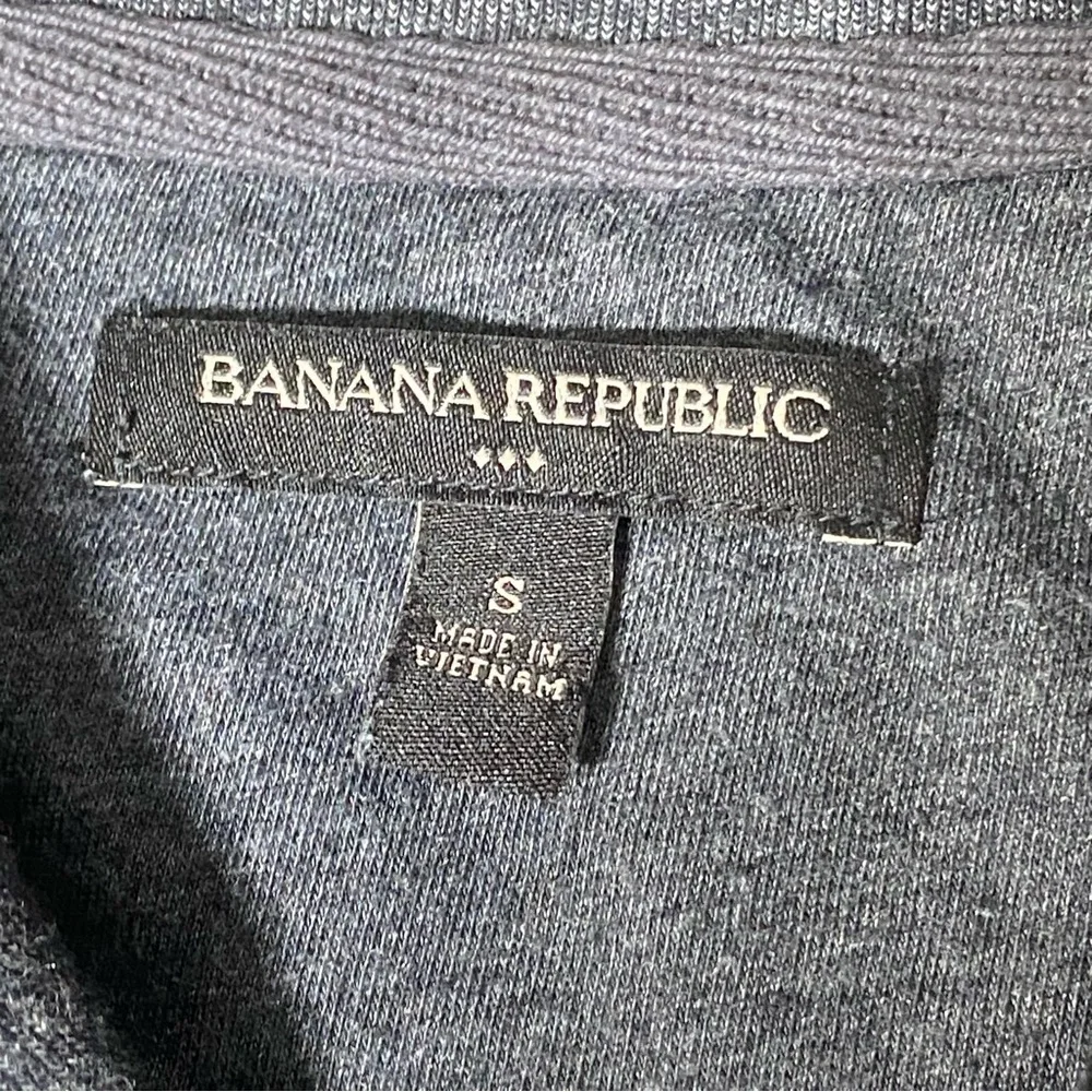 Banana Republic Shawl Collar Sweater Men's S Gray Warm Cotton Casual Pullover